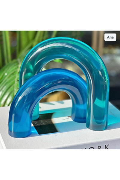 Genel Markalar Reçine mavi gökkuşağı geometrik obje