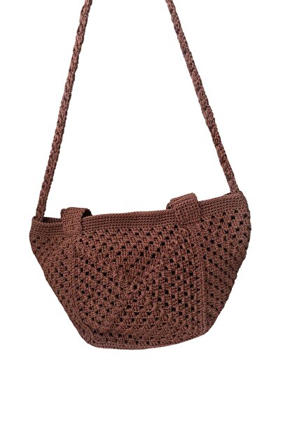 Online Macrome Knitted Handle Bag