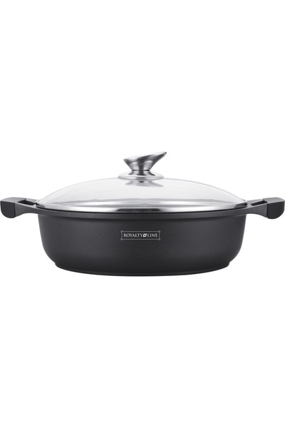 Royalty Line Non-stick shallow pan with marble coating, model BR-ML, 32cm, 5.5L