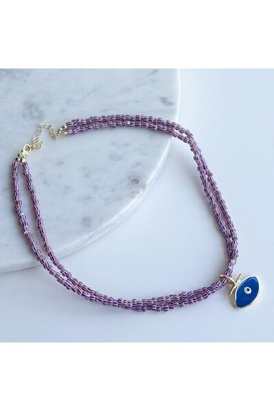 Venus Design قلادة من الخرز الملون