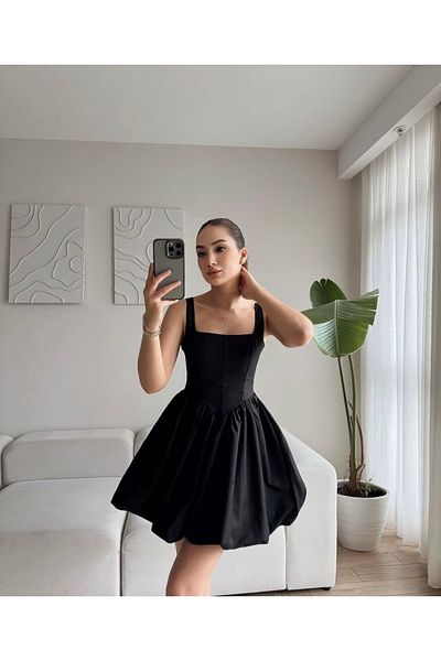 First Man Women's Waist Corset Balloon Skirt Dress