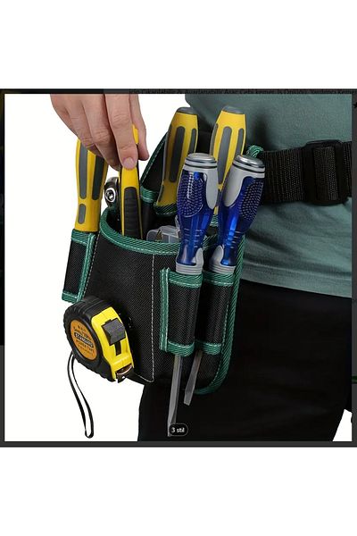 YETİŞENLER Multi-Compartment Waist Type Tool Bag - Professionals, Plumbers, Electricians, Carpenters