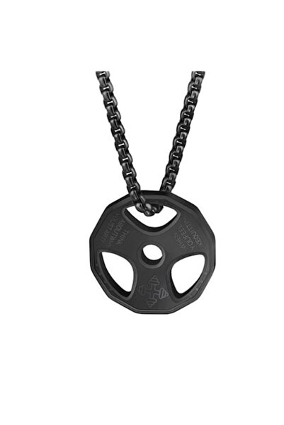 xUPING - Κολιέ με μενταγιόν σε σχήμα βαρών γυμναστικής, από ανοξείδωτο ατσάλι...