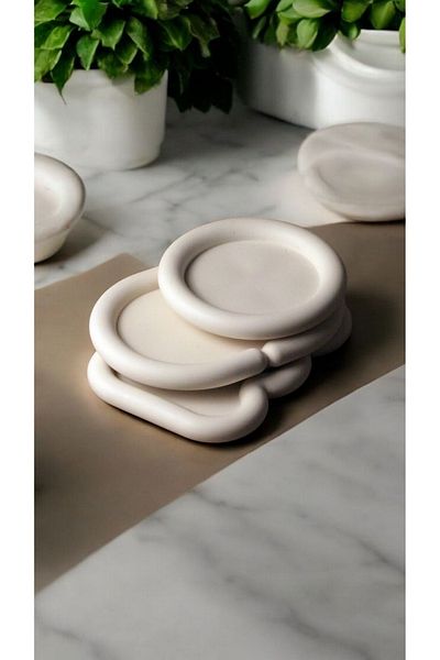 Minima Art Studio Decorative Triple Jewelry Organizer Jewelry Product Shooting Set Presentation Plate Jewelry Plate