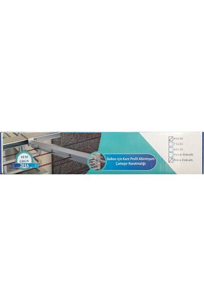 NEZADE STORE Koral Aluminum Balcony Laundry Drying Rack 80x30