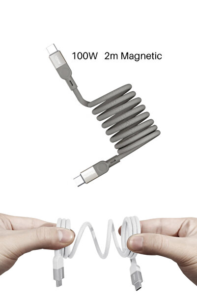 Momax Mag.Link Magnetic 2m Fast Charging Usb-C to Usb-C Cable (100W) 480Mbps