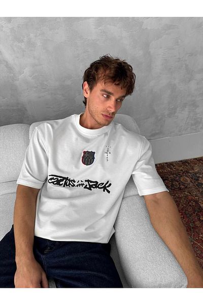 SENTİNEL WEAR Barça Embroidered T-Shirt (Travis Scott Special Design)