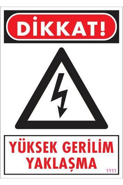 NEZADE STORE High Voltage Warning Sign 25x35 CODE:1111
