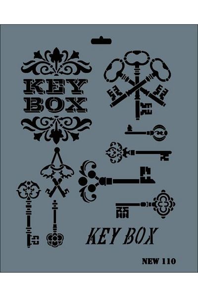 NEZADE STORE Rich New Series N-110 Stencil 35x25 cm
