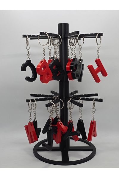 CEVİZ DİZAYN Walnut Design B Letter - Letter Keychains