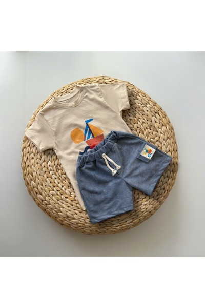 Pufiko Kids Sailing Printed Baby Boy Suit