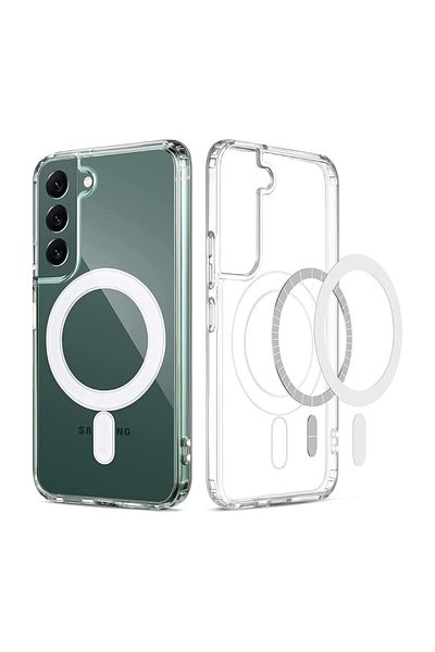 OEM Carcasă anti-șoc MagSafe pentru Samsung Galaxy S22 - Transparentă