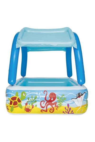 BESTWAY Children's pool, inflatable, Canopy Bestway, with sun protection, 140 x 140 x 114 cm