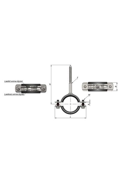 NEZADE STORE Pipe Clamp with Triphone 1 1/4