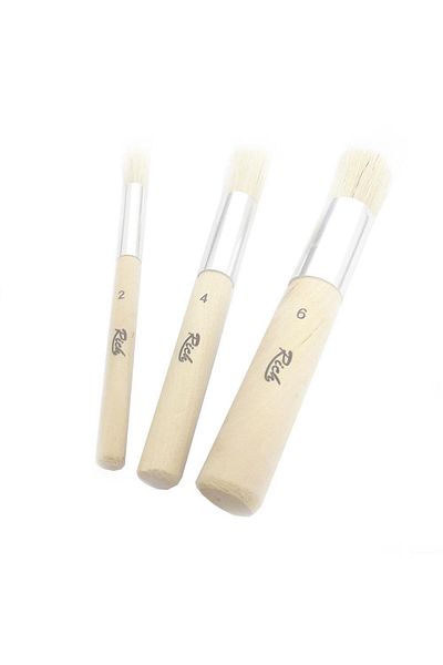NEZADE STORE Rich Stencil 3 Piece Brush Set