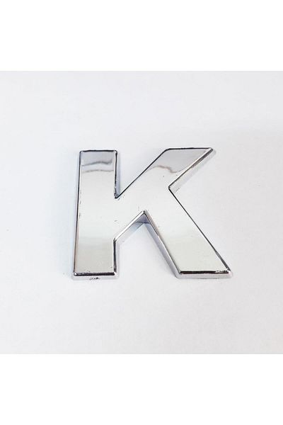 NEZADE STORE Cemax letter k 3.75 cm chrome adhesive