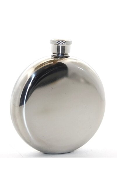 Home Stainless Steel Round 5 oz Single Flask Steel Color