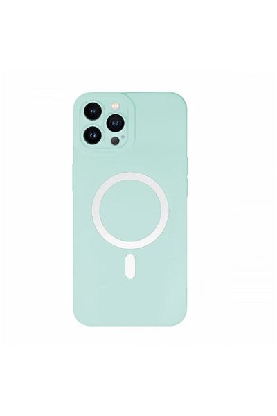 OEM Husă Magsafe pentru iPhone 12 PRO din silicon cu protecție pentru cameră - Turcoaz