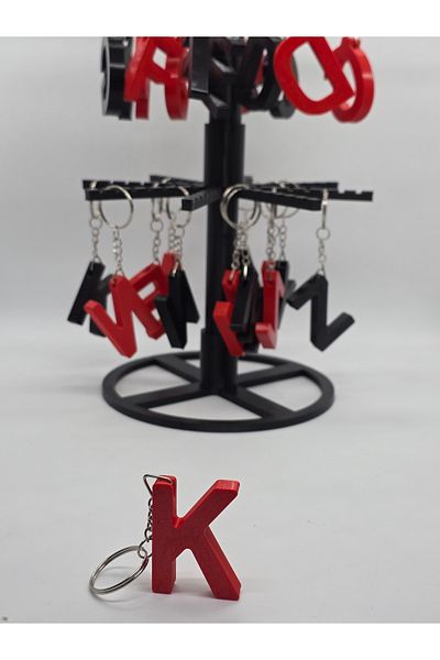CEVİZ DİZAYN Walnut Design K Letter - Letter Keychains