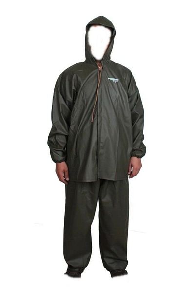 POWEREX Pvc Bottom Top Suit Zippered Fisherman Raincoat