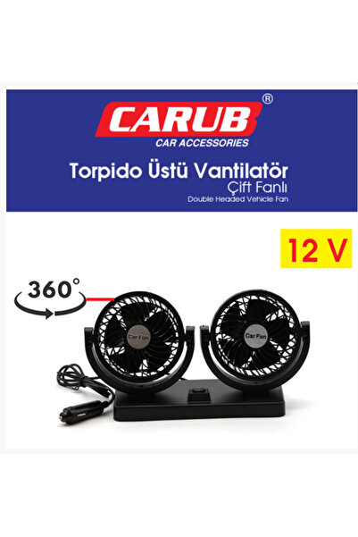 Genel Markalar Oto Araba Vantilatör 12V Torpido üstü İki Fan Ayarlı