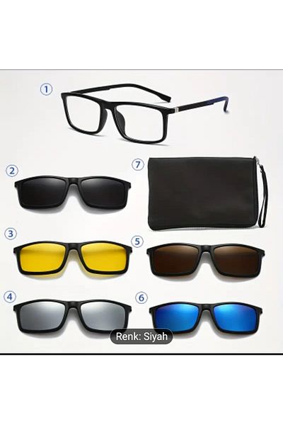 Game 6 Clips Polarized Sunglasses Interchangeable Glasses