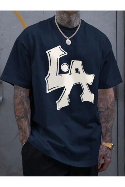 COHERENT Tricou supradimensionat din bumbac cu imprimeu personalizat LACAL pe...