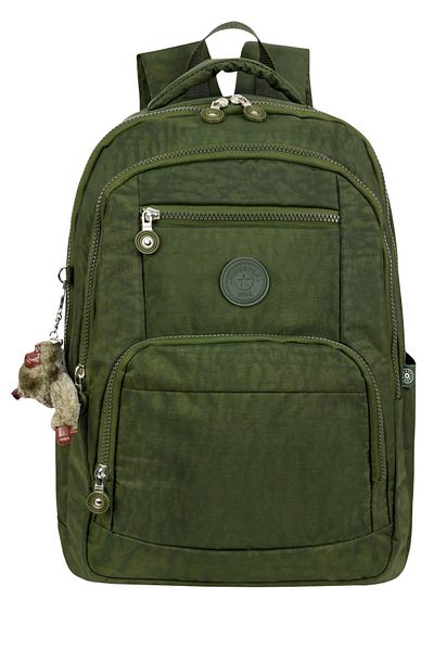 Kingston Hill Crinkle Fabric Lightweight Backpack - Suitable for School/Daily Use, Waterproof, Multi-Compartment