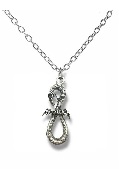 Herşey Nota Metallica Snake Pit Silver Color Unisex Necklace – Rock and Metal Music Jewelry