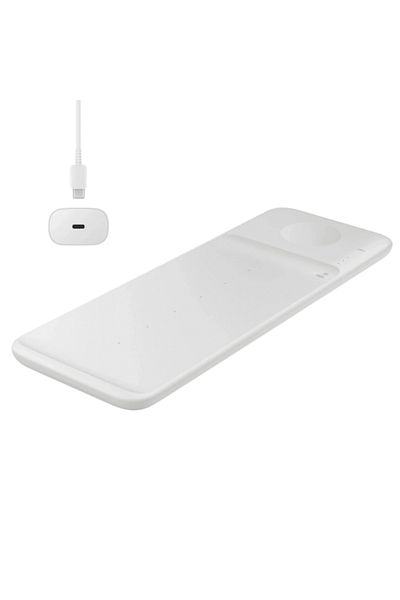 Samsung Wireless Charger Base Trio 3 In 1, Phone, Smartwatch, Headphones, Galaxy Watch Buds, White