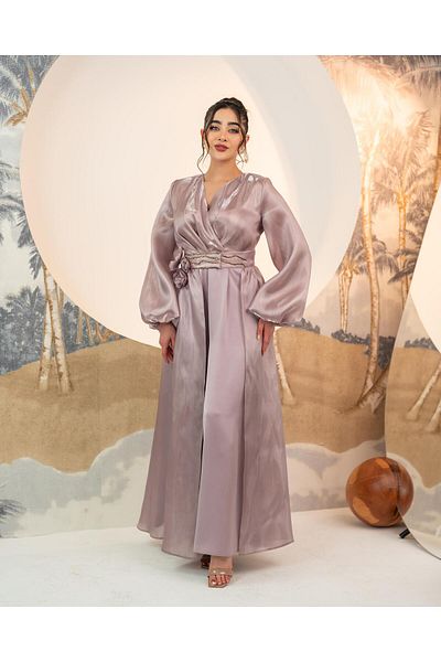 YAFA CLOTHING & ACCESSORIES Jumpsuit Skirt Double Set Dusty Rose