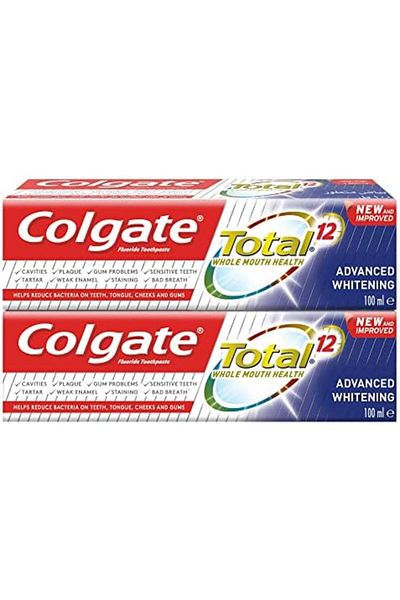 Colgate Total 12 Advanced Whitening Toothpaste 100ml (2 pack)