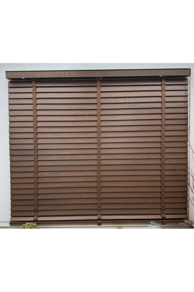 ömer ilhan ahşap jaluzi perde kahver rengi ahşap jaluzi perde