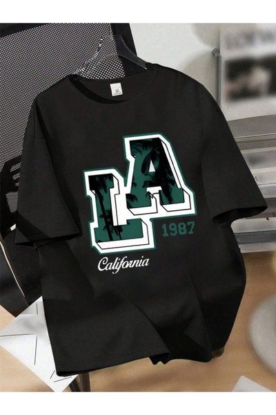 COHERENT Tricou supradimensionat din bumbac cu imprimeu personalizat LACAL pe...