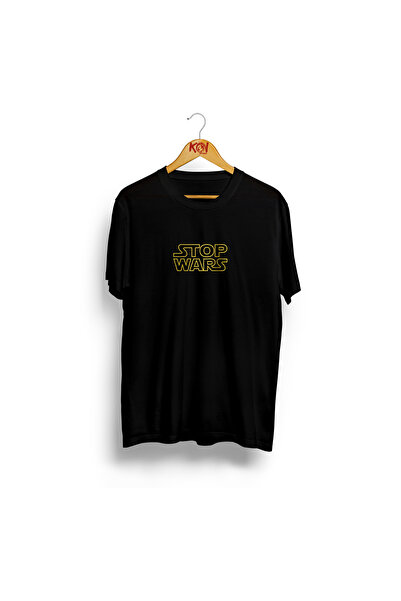 Butik Stop Wars / Tricou negru pentru bărbați / 100% bumbac de calitate premi...