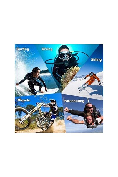 SIKS ® Waterproof Sports Camera, HD 1080P, 12M, 2 inch, 90 min autonomy, Yellow