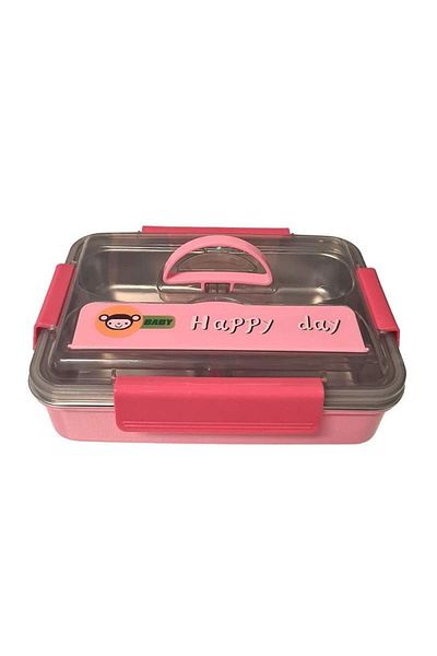 SIKS Stainless Steel Compartmented Thermal Casserole for Children with Spoon, 25x18x8, 500g