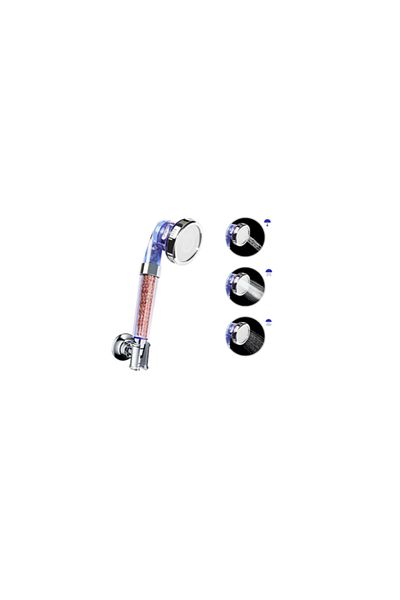 SIKS Cap de duș ® cu filtru ionic și granule anticalcar, 3 tipuri de jet