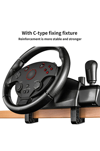 İMEXTECH Gerçek Sürüş Deneyimi 270 Derece PS4/PS3/XBOX ONE/XB360/PC Yarışçı Oyun Direksiyonu
