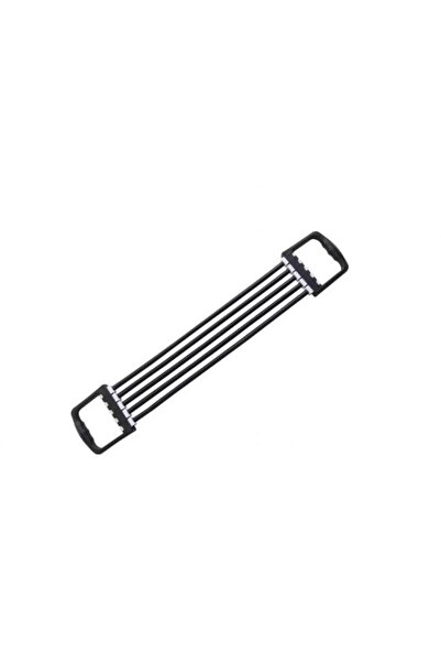 SIKS Expander cu 5 corzi, pentru fitness, antrenament, cauciuc, negru