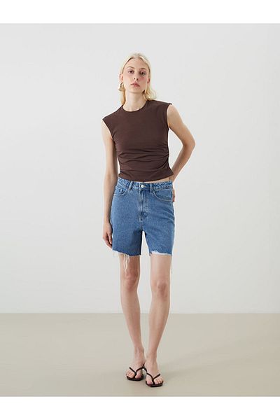 LC Waikiki New Season Crew Neck Ice Blouse - S5GY26Z8