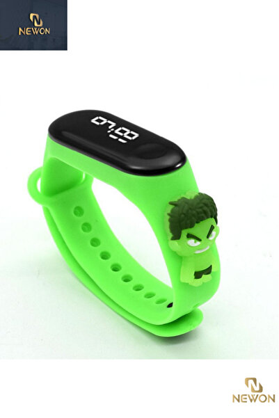 Newon Figürlü Dijital Led Çocuk Saati Dokunmatik Ekranlı Su Geçirmez
