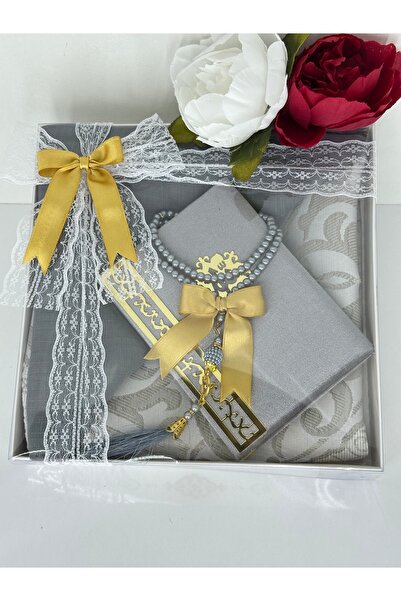 Markapolin Dowry Gift Luxury Prayer Rug Set – Yasin, Prayer Beads, Headscarf