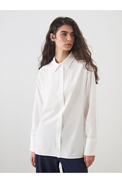 LC Waikiki Ecru Loose Fit Women's Shirt Tunic