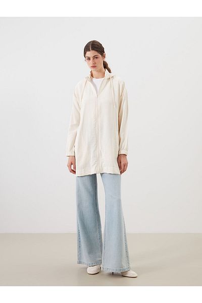LC Waikiki New Season Hooded Plain Oversize Women's Tunic - S5G131Z8