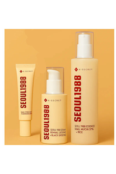 KSECRET مجموعة سيول 1988 الذهبية لبشرة شابة ومشرقة مجموعة من 3 قطع