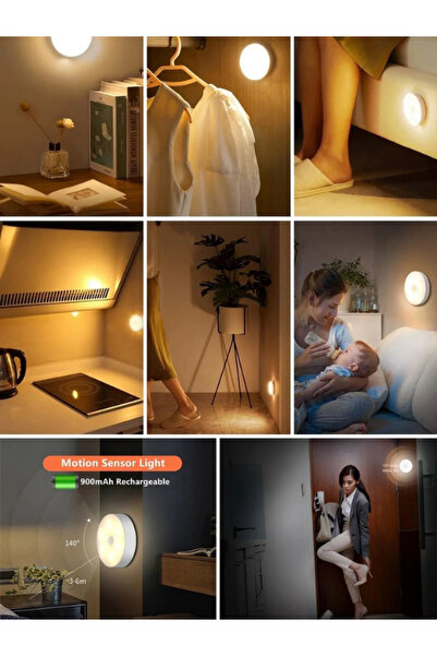 Newon Usb Şarjlı Hareket Sensörlü Beyaz Led Işık Lamba (SENSÖRLÜ)