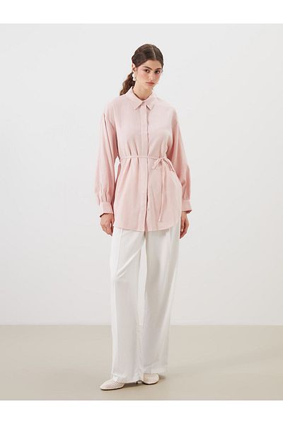 LC Waikiki New Season Linen Blend Women's Shirt Tunic - S5Qu80Z8