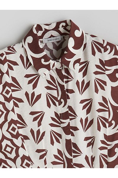 LC Waikiki Patterned Shirt Dress