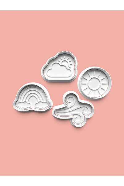 AKTASTORE Weather Theme Cookie Mold and Sugar Dough Mold Set of 4